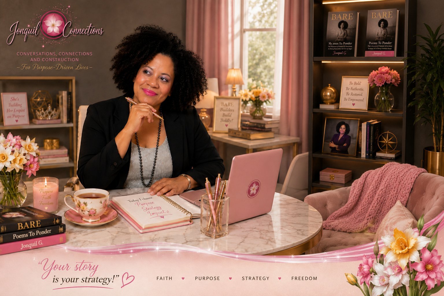Jonquil Connections newsletter. She is building her empire on purpose.