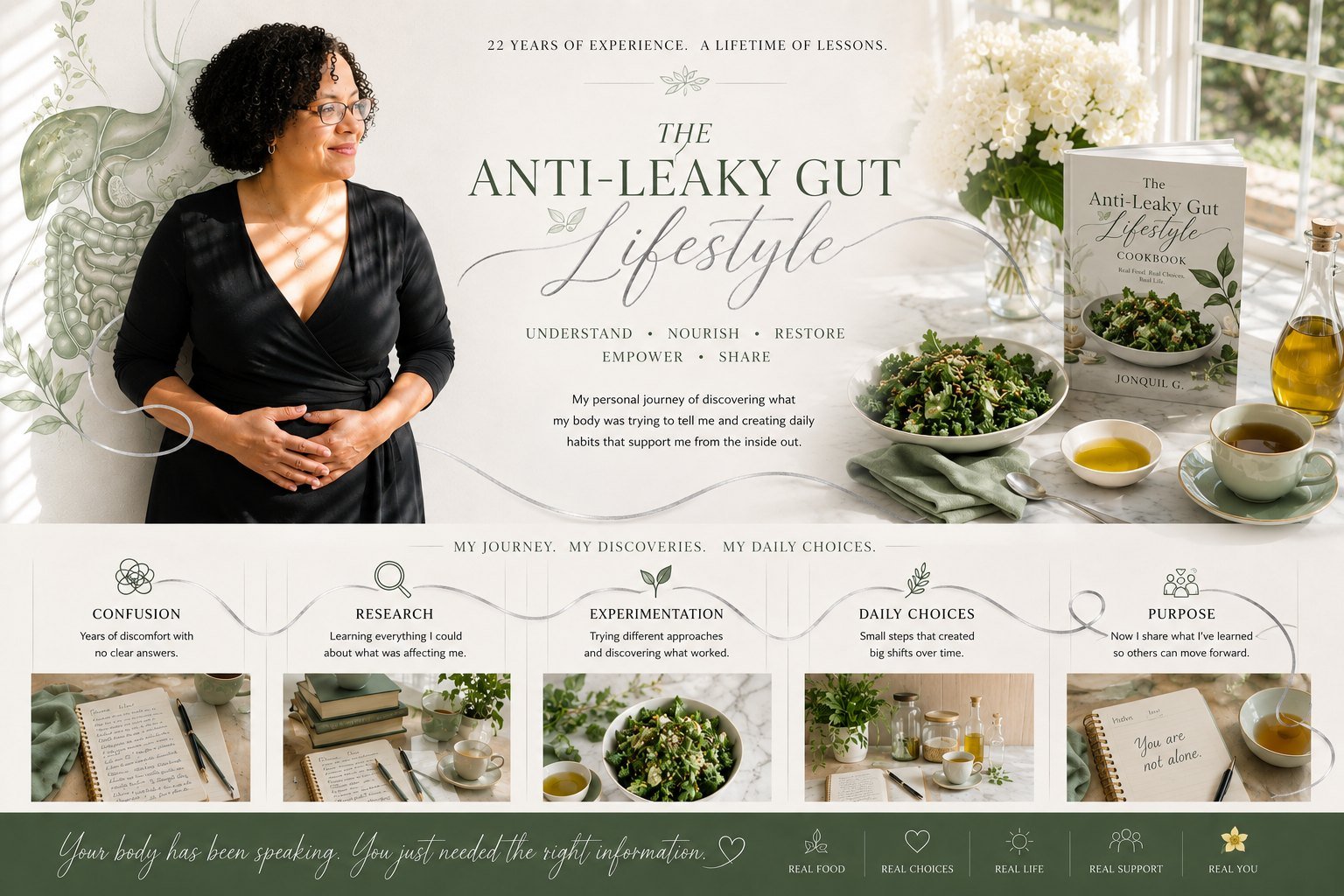 The Anti-Leaky Gut Lifestyle. Understand, nourish, restore, empower, share.